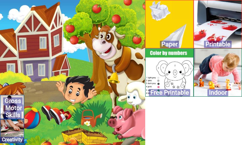 Free Printable Farm Kids Movement Game - Indoor Activity For Kids